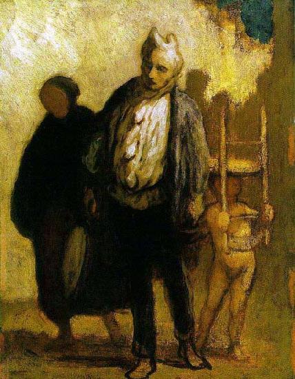 Honore Daumier Wandering Saltimbanques Sweden oil painting art